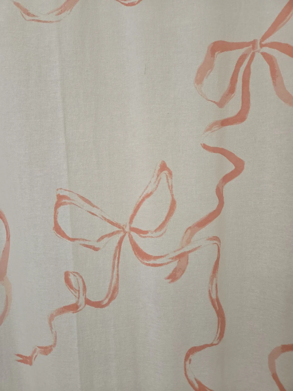 Urban Outfitters Pink Ribbon Print Shower Curtain